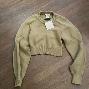 TIBI Cropped Cut—Out Back Sweater -  Small